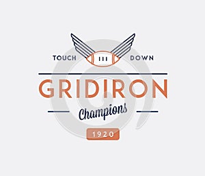 American football gridiron touchdown