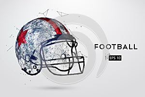 American Football Helmet in black. Vector illustration