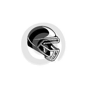American football helmet icon. Flat vector rugby helmet icon
