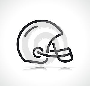 American football helmet line icon