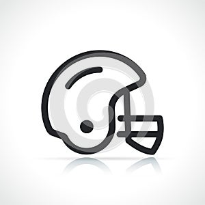 American football helmet line icon