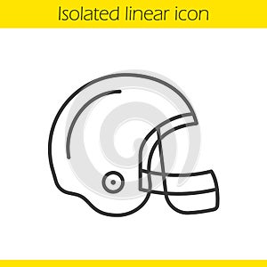 American football helmet linear icon