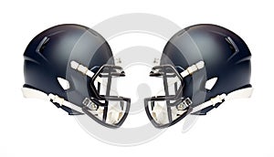 American football helmets