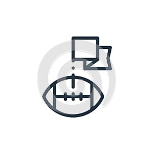 american football icon vector from american football concept. Thin line illustration of american football editable stroke.
