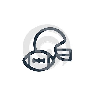 american football icon vector from american football concept. Thin line illustration of american football editable stroke.