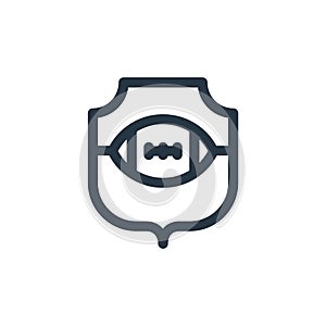 american football icon vector from american football concept. Thin line illustration of american football editable stroke.