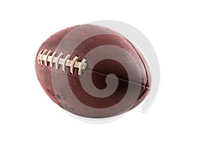 An American football isolated on a white background