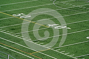 American football lacrosse field detail