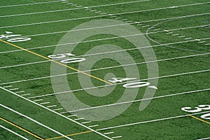 American football lacrosse field detail