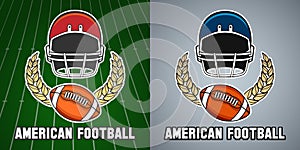 American football league college emblem