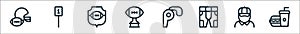 american football line icons. linear set. quality vector line set such as fast food, coach, pants, whistle, trophy, american