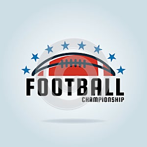 American football logo template