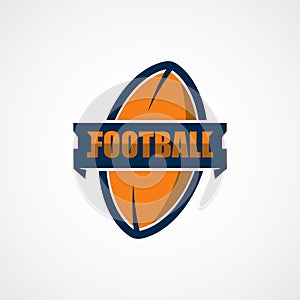 American Football Logo Template. Vector College Logos