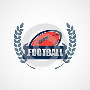 American Football Logo Template. Vector College Logos