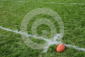 American Football on Natural Grass Turf