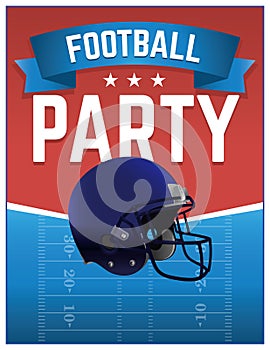 American Football Party Illustration