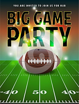 American Football Party Invitation