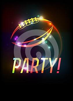 American Football Party Template Background Illustration