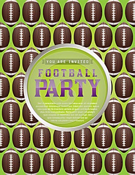 American Football Pattern Party Flyer