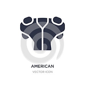 american football player black t shirt cloth icon on white background. Simple element illustration from Sports concept