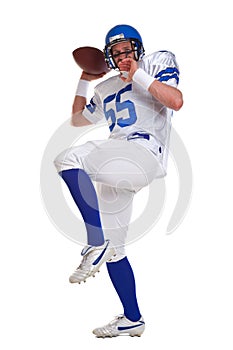 American football player cut out photo