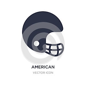 american football player helmet icon on white background. Simple element illustration from Sports concept