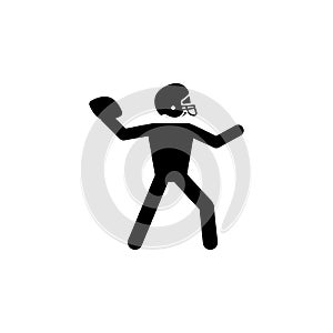 American football player icon.Element of popular american football icon. Premium quality graphic design. Signs, symbol