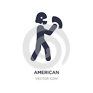 american football player icon on white background. Simple element illustration from Sports concept