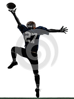 American football player man catching receiving silhouette