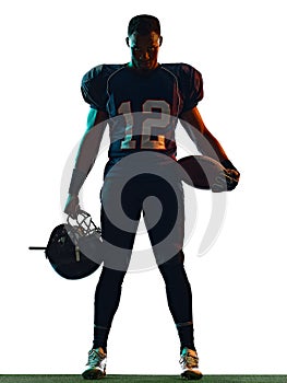 American football player man isolated white background