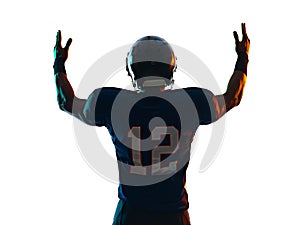 American football player man isolated white background