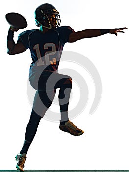 American football player man isolated white background