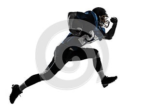 American football player man running silhouette