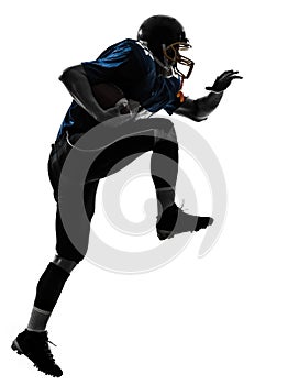 American football player man running silhouette