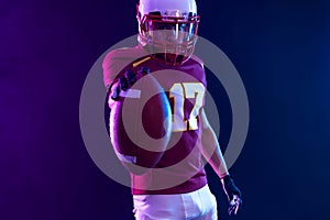 American football player poster. Sports betting, football betting, gambling, bookmaker, big win