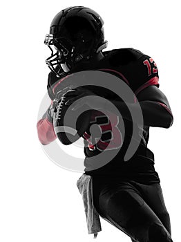 American football player quarterback portrait silhouette