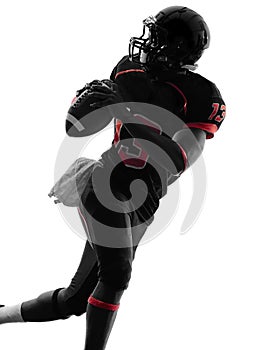 American football player quarterback portrait silhouette