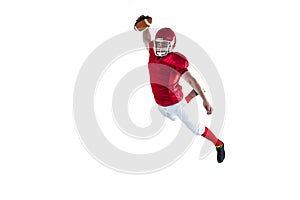 American football player scoring a touchdown