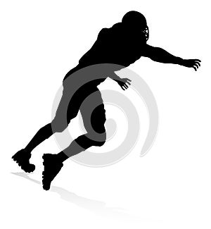 American Football Player Silhouette