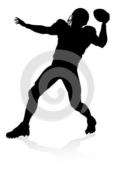 American Football Player Silhouette