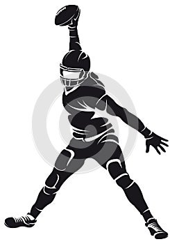 American football player, silhouette