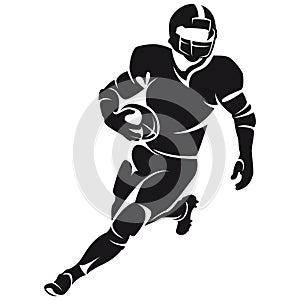 American football player, silhouette photo