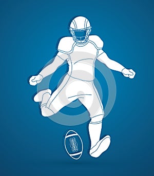 American football player, Sportsman action