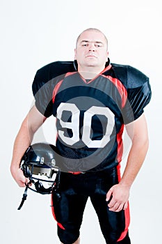 American football player in team clothing
