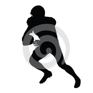 American football player, vector silhouette
