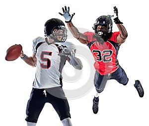 American football players men isolated