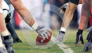 American football players ready to start photo