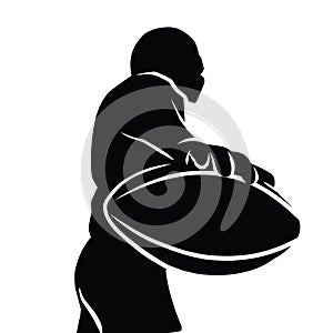 American Football Players Silhouettes , vector pack, various pose