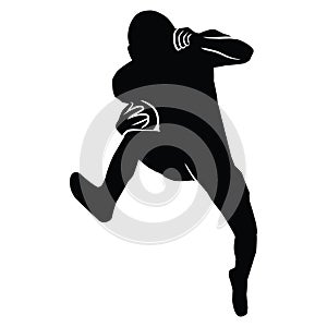 American Football Players Silhouettes , vector pack, various pose