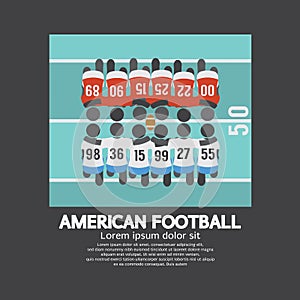 American Football Players Top View